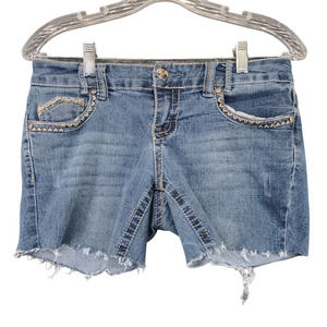 TwentyOne Black Rue 21 Womens Cut Off Jean Shorts Blue Size 3/4S Denim